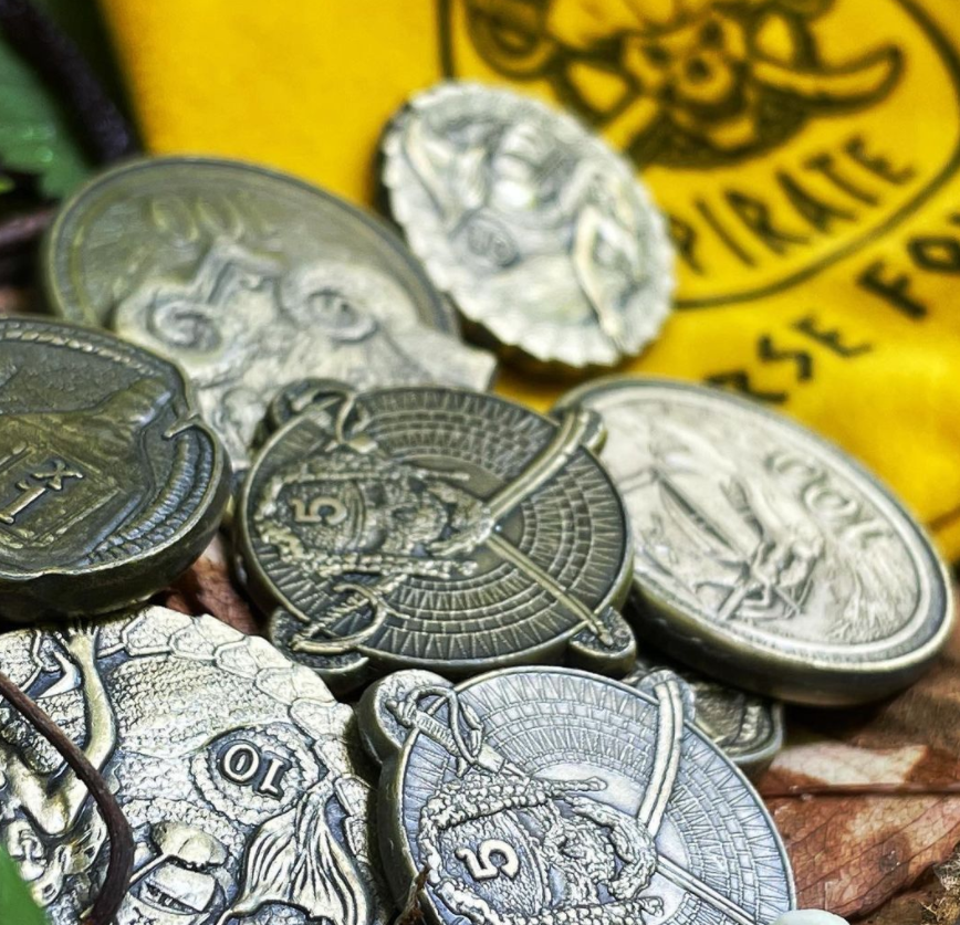 Adventure Coins – Pirates Metal Coins Set of 10-Norse Foundry-Norse Foundry-RPG Coins-Metal Coins-DND Coins-TTRPG Coins-dnd accessories-d&d coins