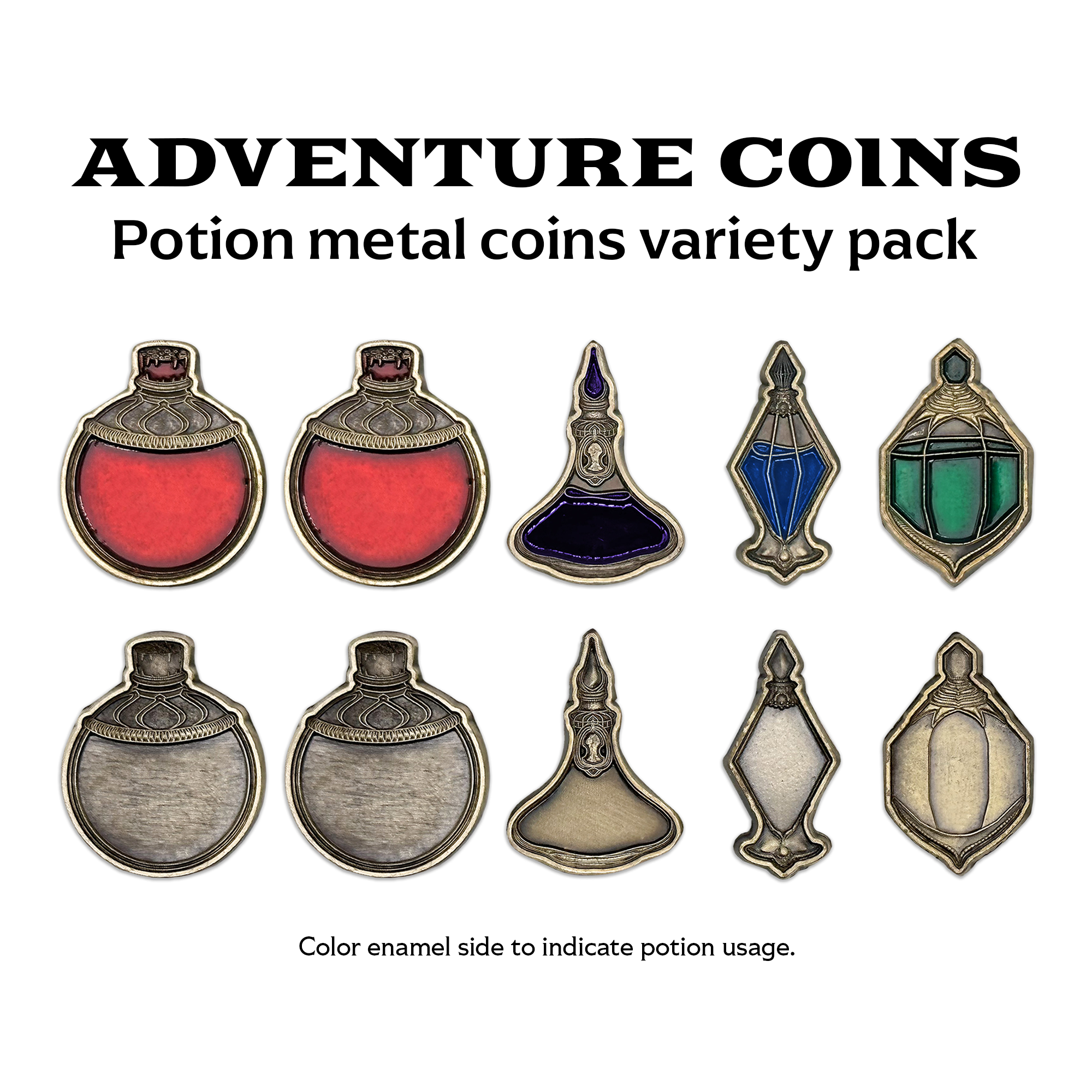 Adventure Coins - Potion Metal Coins Variety Pack-Coins-Norse Foundry-RPG Coins-Metal Coins-D&D Coins-TTRPG Coins-d&d accessories-dnd coins