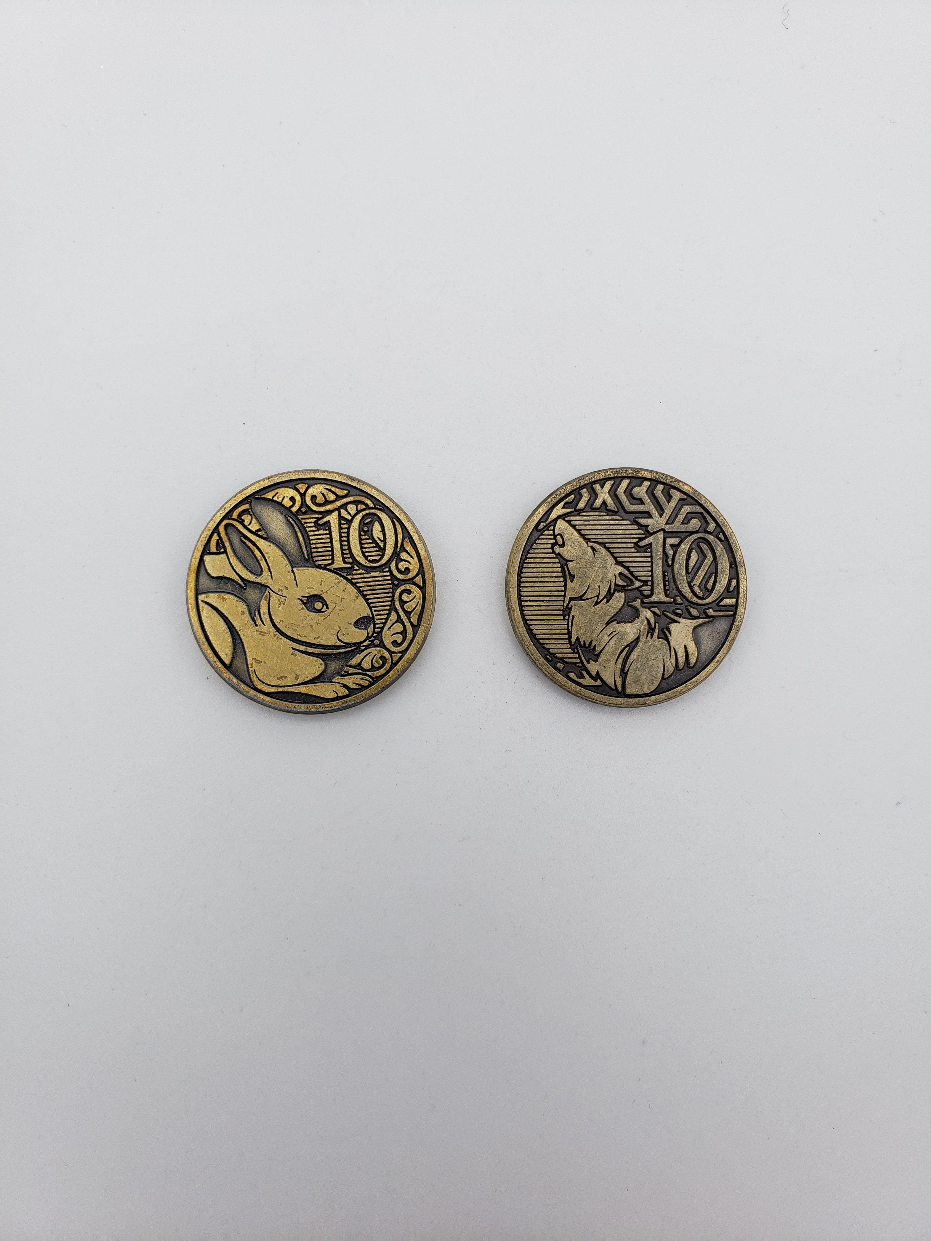 Adventure Coins - Predator or Prey Coins Set of 10-Norse Foundry-Norse Foundry-RPG Coins-Metal Coins-DND Coins-TTRPG Coins-dnd accessories-d&d coins