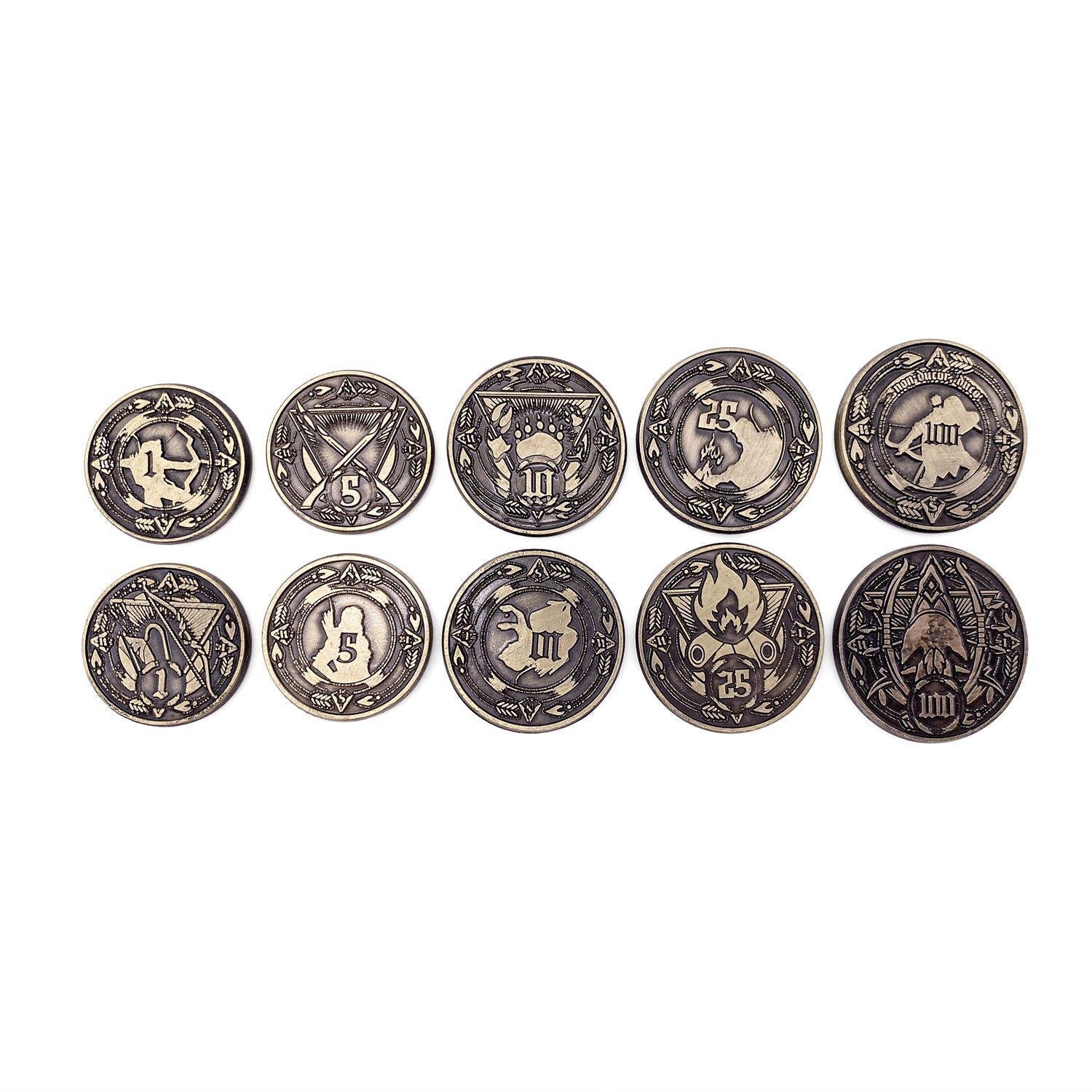 Adventure Coins - Ranger Metal Coins Set of 10-Norse Foundry-Norse Foundry-RPG Coins-Metal Coins-DND Coins-TTRPG Coins-dnd accessories-d&d coins