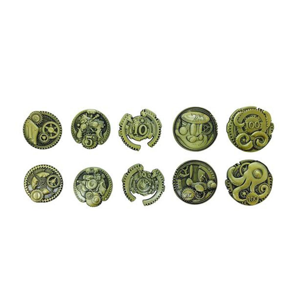 Adventure Coins – Steampunk Metal Coins Set of 10-Norse Foundry-Norse Foundry-RPG Coins-Metal Coins-DND Coins-TTRPG Coins-dnd accessories-d&d coins