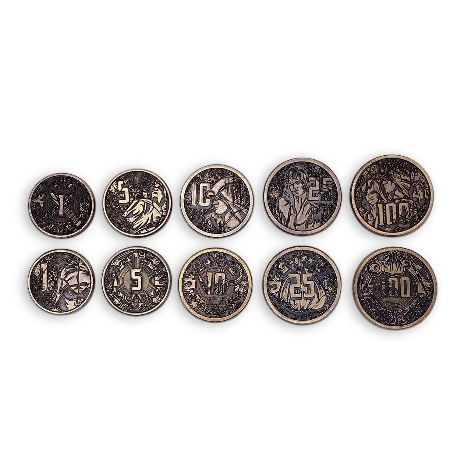 Adventure Coins – Thieves Metal Coins Set of 10-Norse Foundry-Norse Foundry-RPG Coins-Metal Coins-DND Coins-TTRPG Coins-dnd accessories-d&d coins