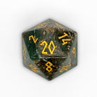 African Jade - Boulder® 30mm Gemstone Dice-Boulder-Norse Foundry-Dungeons and Dragons Dice-d&d-Gem Dice-D20-Gemstone D20-Collectible D20 Dice-Giant D20 for DND