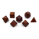 African Teak - 7 Piece RPG Wooden Dice Set-Dice-Norse Foundry-Norse Foundry-wood dice set-dungeons & dragons-d&d dice set-rpg dice set-wood dice set-d&d-perfect for tabletop rpgs