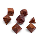 African Teak - 7 Piece RPG Wooden Dice Set-Dice-Norse Foundry-Norse Foundry-wood dice set-dungeons & dragons-d&d dice set-rpg dice set-wood dice set-d&d-perfect for tabletop rpgs