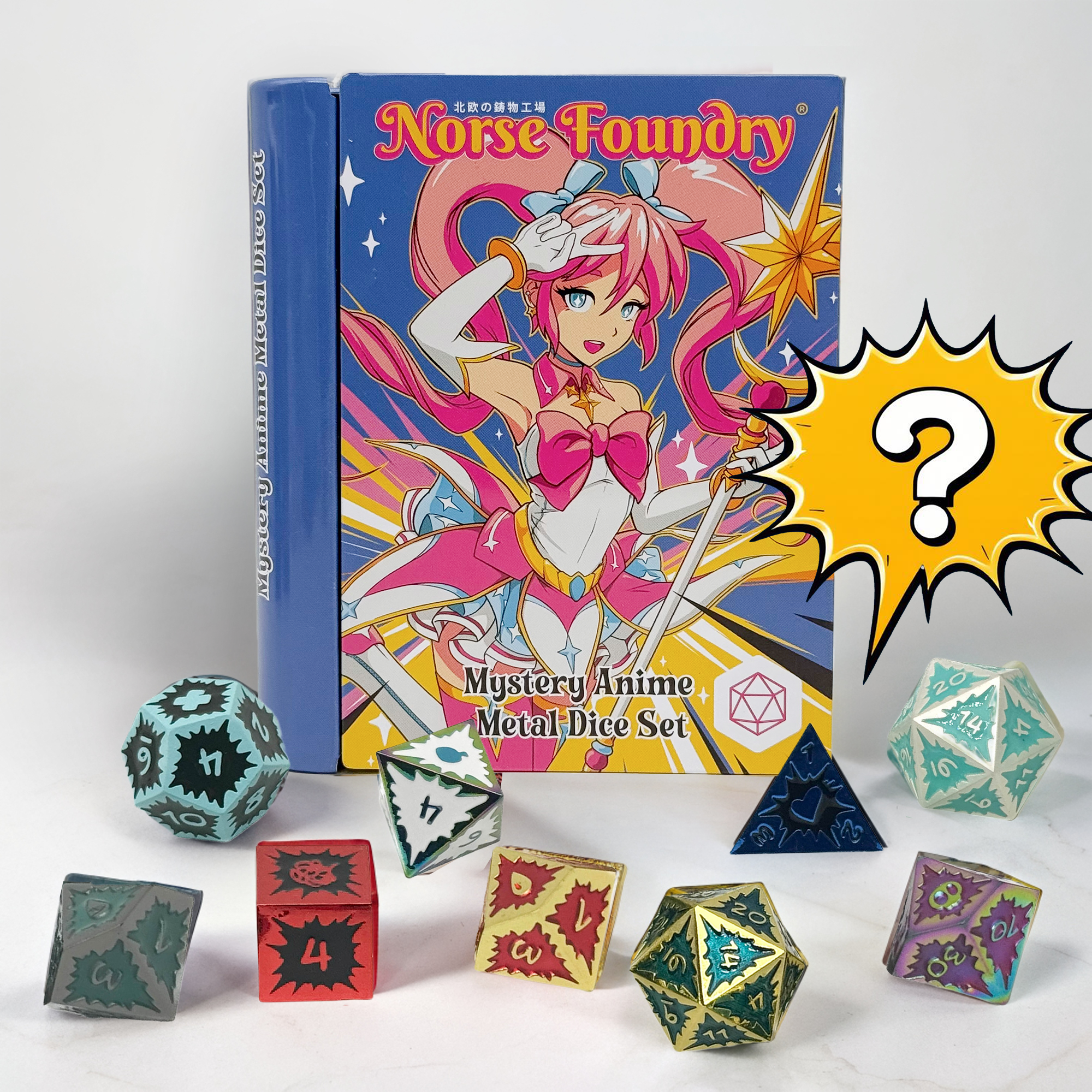 Anime Mystery Dice Set-Mystery Deals-Norse Foundry -mystery dice-dungeons and dragons-d&d-dungeons & dragons-mystery deal-Perfect for Tabletop RPGs