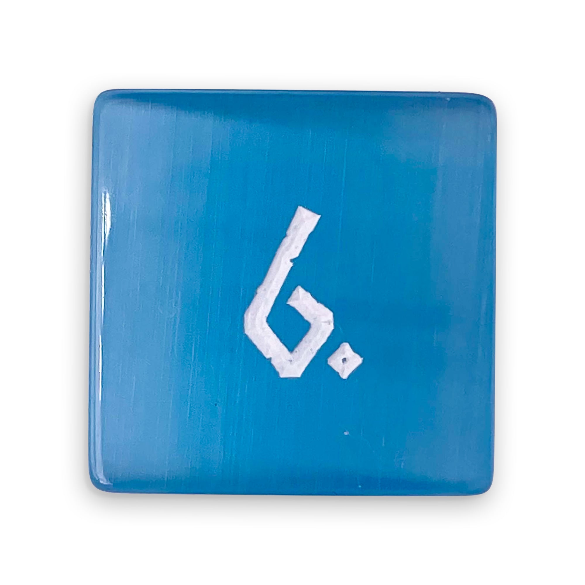 Aquamarine Cat's Eye - Single D6 Glass Dice-Glass Dice-Norse Foundry-DnD Dice-Glass Dice-D6-Glass D6-Collectible D6 Dice