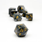 Aquatic Agate - 7 Piece RPG Set Gemstone Dice-Gemstone Dice-Norse Foundry-Gemstone Dice-Dungeons & Dragons Dice-Gem Dice-D&D Dice-Gaming Dice-Perfect for Tabletop RPGs-Dice Set