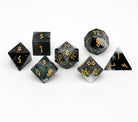 Aquatic Agate - 7 Piece RPG Set Gemstone Dice-Gemstone Dice-Norse Foundry-Gemstone Dice-Dungeons and Dragons Dice-Gem Dice-DND Dice-Gaming Dice-Perfect for Tabletop RPGs-Dice Set
