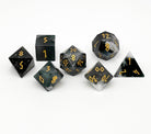 Aquatic Agate - 7 Piece RPG Set Gemstone Dice-Gemstone Dice-Norse Foundry-Gemstone Dice-Dungeons & Dragons Dice-Gem Dice-DnD Dice-Gaming Dice-Perfect for Tabletop RPGs-Dice Set