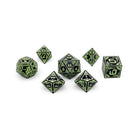 Aurora Lights - Space Dice 7 Piece RPG Set Alloy Metal Dice-Metal - Zinc Alloy Dice-Norse Foundry-Dungeons and Dragons-D&D Dice-D20-Metal Dice Set-DnD-D&D Metal Dice Set-Perfect for Tabletop RPGs