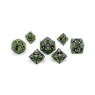 Aurora Lights - Space Dice 7 Piece RPG Set Alloy Metal Dice-Metal - Zinc Alloy Dice-Norse Foundry-Norse Foundry-dungeons & dragons-d&d dice set-rpg dice set-d20-metal dice set-d&d-perfect for tabletop rpgs