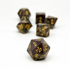 Azolite (Insect Fossil) - 7 Piece RPG Set Gemstone Dice-Gemstone Dice-Norse Foundry-Gemstone Dice-Dungeons & Dragons Dice-Gem Dice-D&D Dice-Gaming Dice-Perfect for Tabletop RPGs-Dice Set