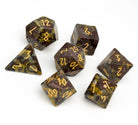Azolite (Insect Fossil) - 7 Piece RPG Set Gemstone Dice-Gemstone Dice-Norse Foundry-Gemstone Dice-Dungeons and Dragons Dice-Gem Dice-D&D Dice-Gaming Dice-Perfect for Tabletop RPGs-Dice Set