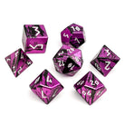Baby Flamingo - 7 Piece RPG Set 6063 Aluminum Layered Dice-Aluminum Dice-Norse Foundry-Norse Foundry-aluminum dice-dungeons & dragons-d&d dice set-rpg dice set-aluminum d&d dice set-d&d-lightweight-perfect for tabletop rpgs