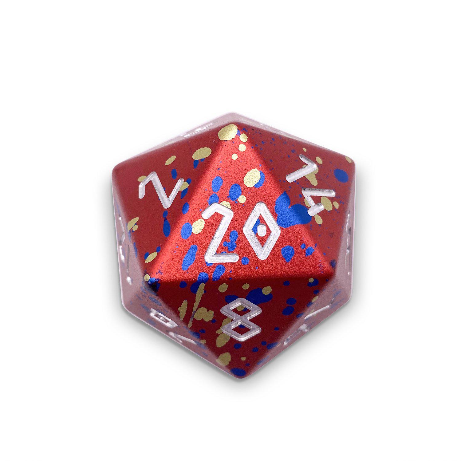 Barbarians Rage - Boulder® 55mm 6063 Aluminum Wondrous Dice-Dice-Norse Foundry-Norse Foundry-aluminum dice-dungeons & dragons-d&d dice-rpg dice-d20-d&d-55mm-oversize-boulder-perfect for tabletop rpgs