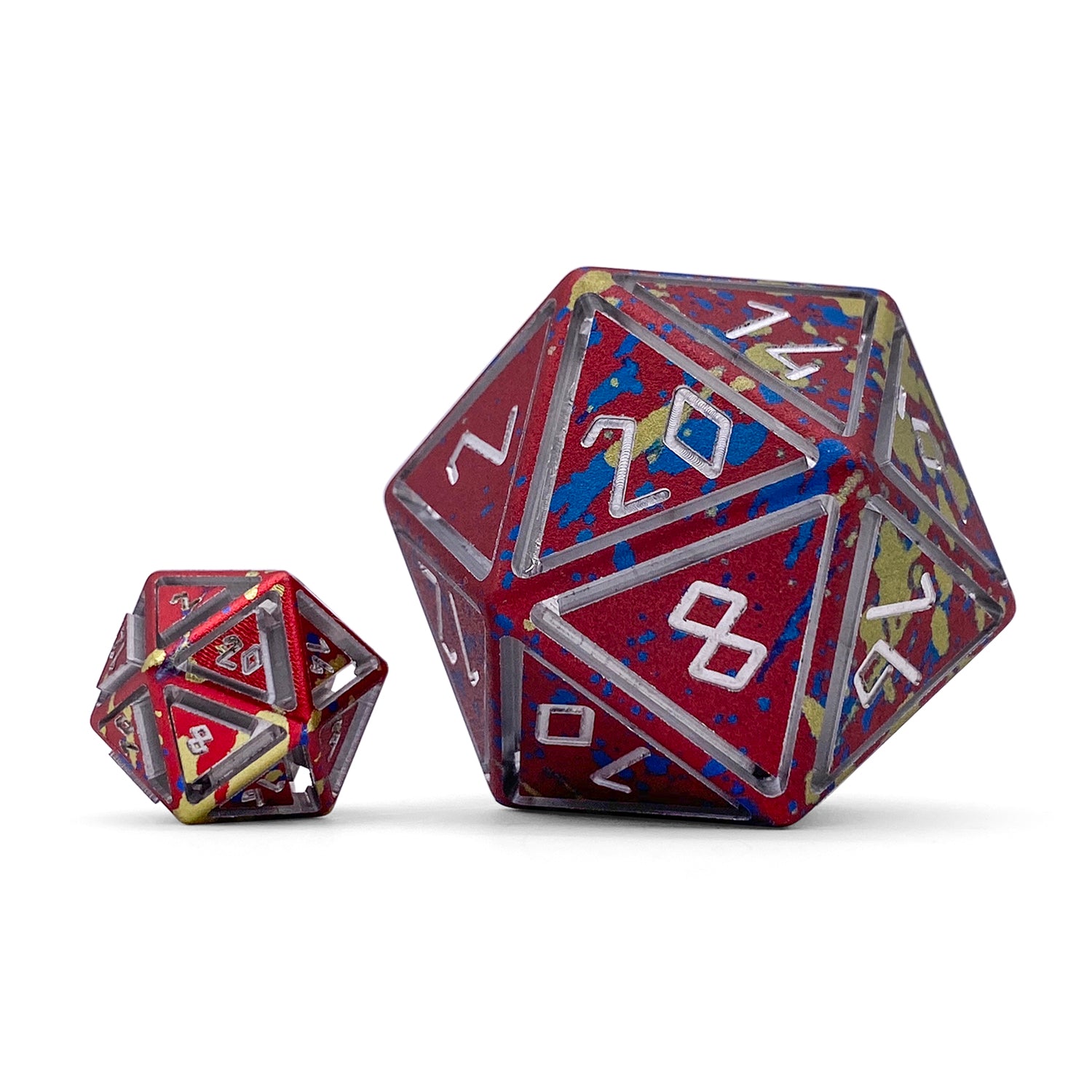 Barbarians Rage - Nimbus™ Boulder® 55mm 6063 Aluminum Wondrous Dice-Dice-Norse Foundry-Norse Foundry-aluminum dice-dungeons & dragons-d&d dice-rpg dice-d20-d&d-55mm-oversize-boulder-perfect for tabletop rpgs
