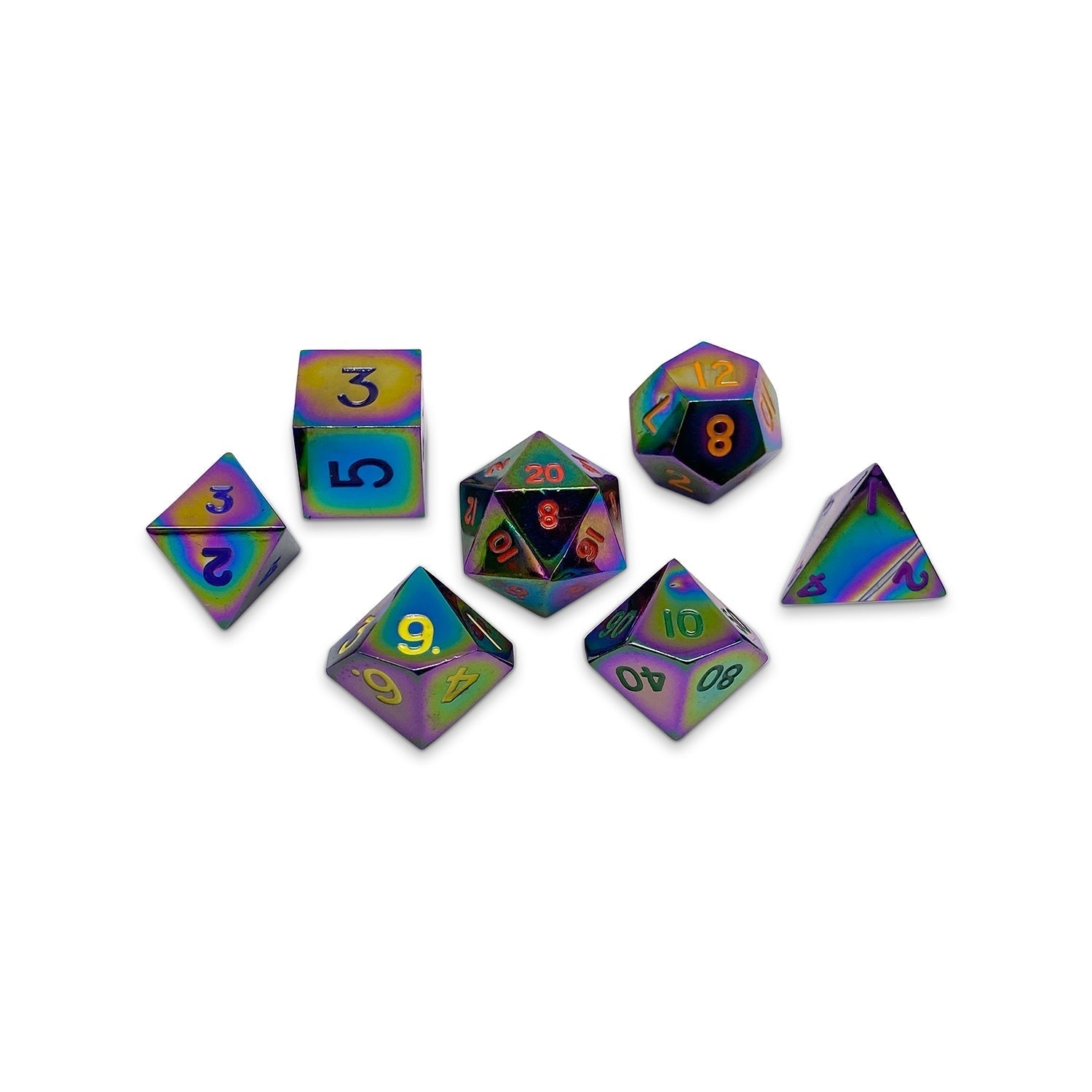 BiFrost - 7 Piece Metal D&D & RPGs Dice Set-Zinc Alloy Dice-Norse Foundry-Norse Foundry-dungeons & dragons-d&d dice set-rpg dice set-d20-metal dice set-d&d-perfect for tabletop rpgs