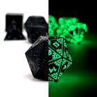 Black Hole - Space Dice 7 Piece RPG Set Alloy Metal Dice | Glows in the Dark-Metal - Zinc Alloy Dice-Norse Foundry-Norse Foundry-dungeons & dragons-d&d dice set-rpg dice set-d20-metal dice set-d&d-perfect for tabletop rpgs
