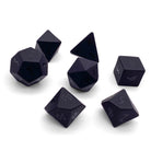 Black Obsidian - Raised 7 Piece RPG Set Gemstone Dice-Gemstone Dice-Norse Foundry-Gemstone Dice-Dungeons and Dragons Dice-Gem Dice-DND Dice-Gaming Dice-Perfect for Tabletop RPGs-Dice Set