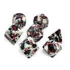 Black Variscite Opal- 7 Piece RPG Set TruStone Dice-TruStone Dice-Norse Foundry-Gemstone Dice-Dungeons and Dragons Dice-Gem Dice-DND Dice-Gaming Dice-Perfect for Tabletop RPGs-Dice Set