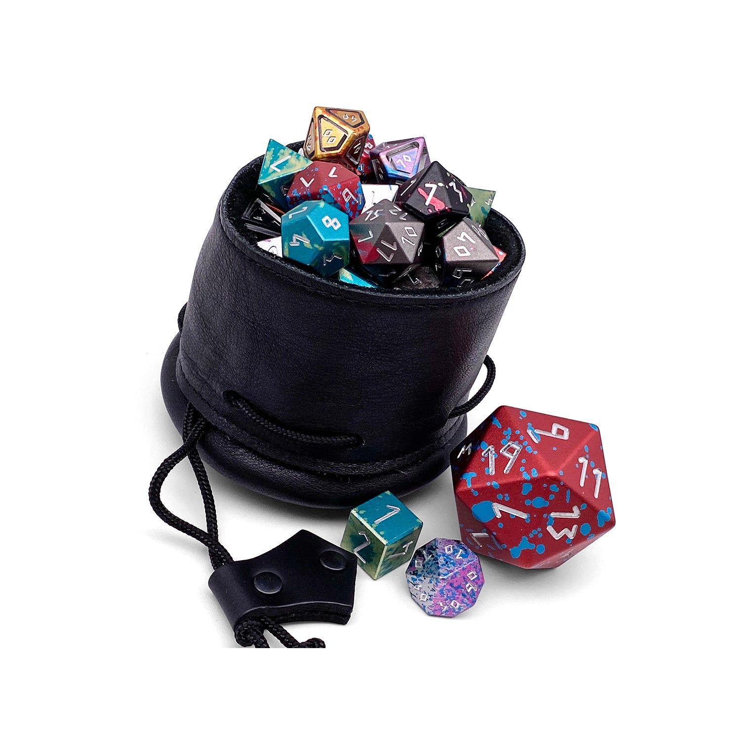 Black Leather Dice Bag / Dice Cup Transformer - Norse Foundry