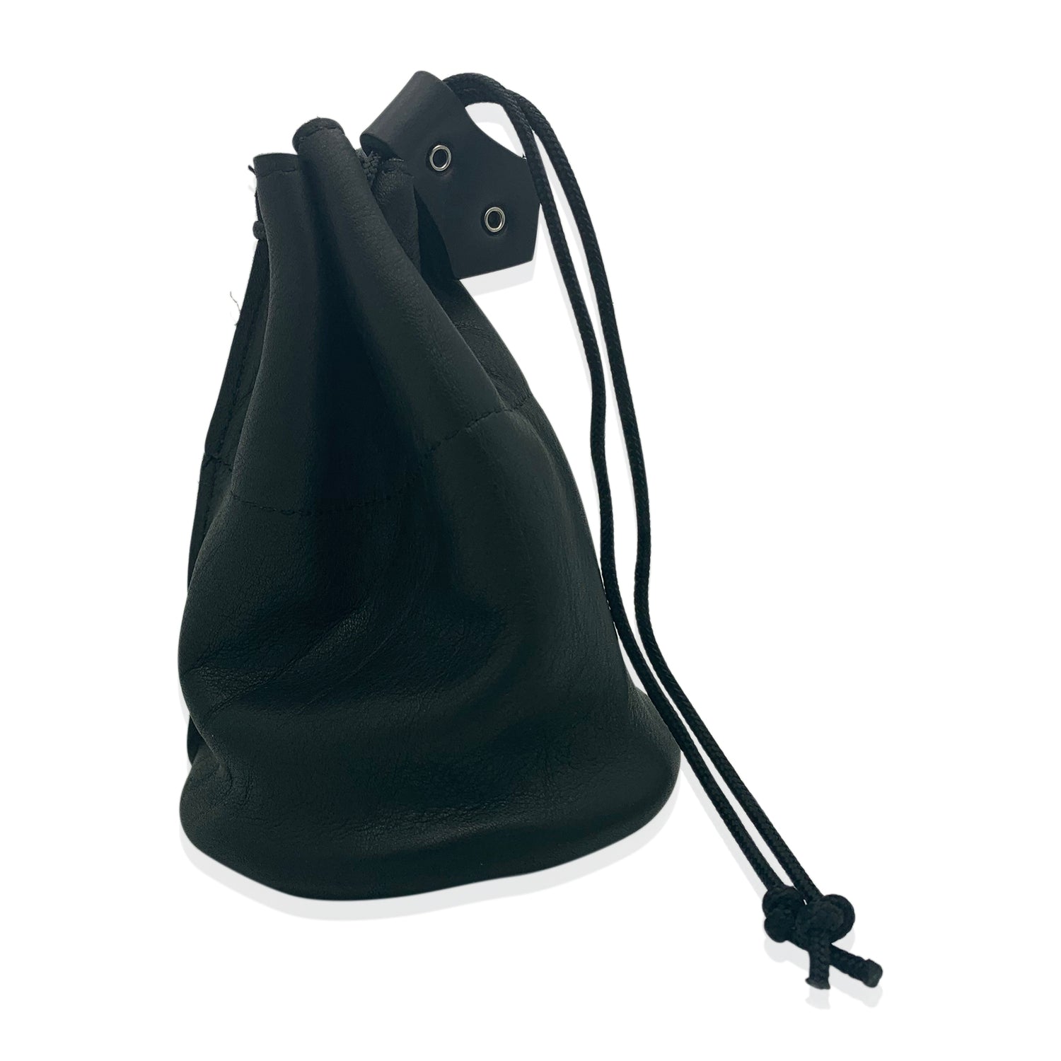 Black Leather Dice Bag / Dice Cup Transformer