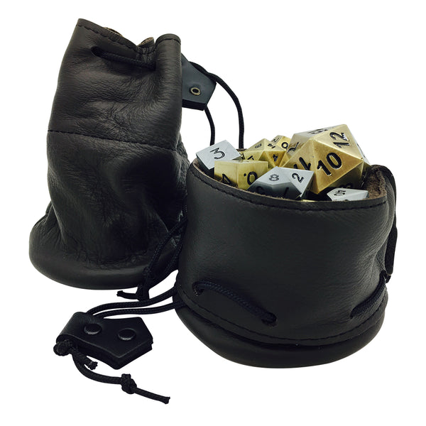 Black Leather Dice Bag / Dice Cup Transformer - Norse Foundry