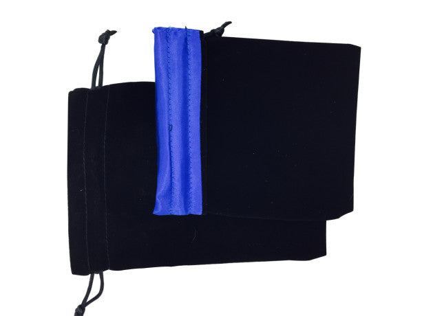 Black/Blue Dice Bag 5 x 7″ Velvet with Reinforced Treated Satin