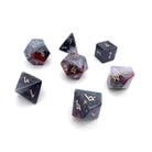 Bloodstone - 7 Piece RPG Set Gemstone Dice-Gemstone Dice-Norse Foundry-Gemstone Dice-Dungeons & Dragons Dice-Gem Dice-DnD Dice-Gaming Dice-Perfect for Tabletop RPGs-Dice Set