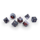 Bloodstone - 7 Piece RPG Set Gemstone Dice-Gemstone Dice-Norse Foundry-Gemstone Dice-Dungeons and Dragons Dice-Gem Dice-DND Dice-Gaming Dice-Perfect for Tabletop RPGs-Dice Set