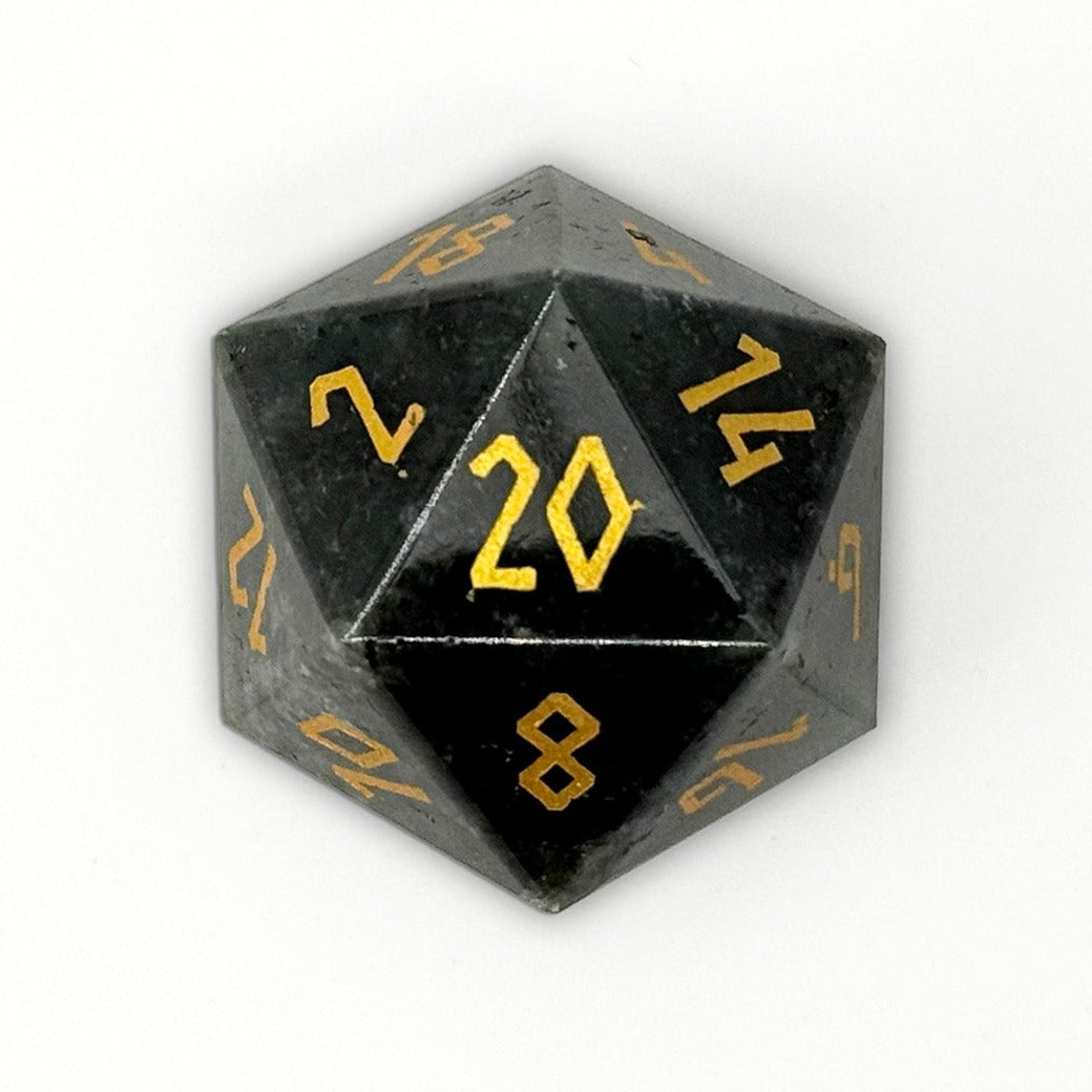 Blue Labradorite - Boulder® 30mm Gemstone Dice-Boulder-Norse Foundry-Dungeons and Dragons Dice-Gem Dice-D20-Gemstone D20-Collectible D20 Dice-Giant D20 for DnD