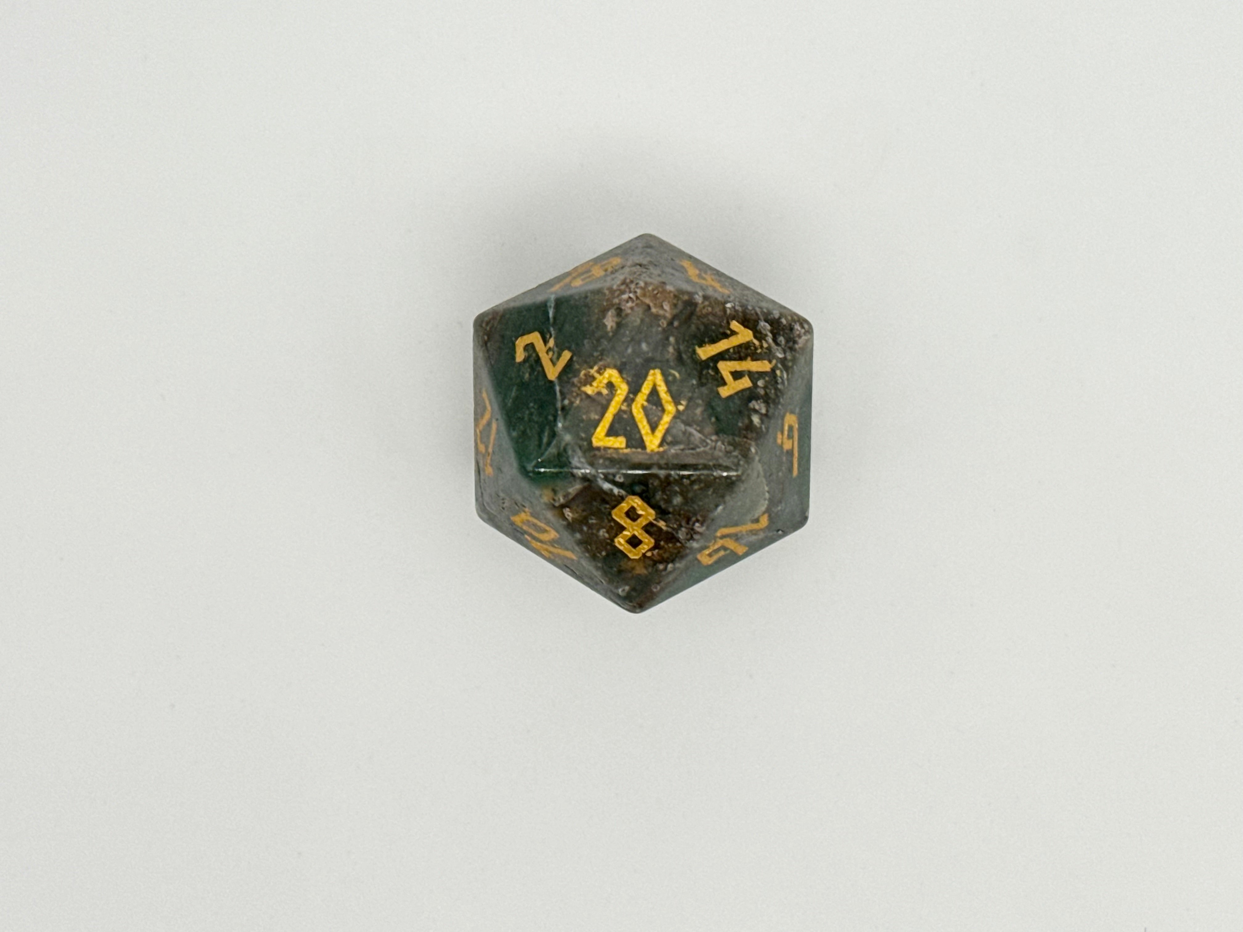 Blue Labradorite - Single D20 Gemstone Dice-Gemstone Dice-Norse Foundry-Norse Foundry-dungeons & dragons-d&d dice-rpg d20-gemstone d20-d&d-d20-perfect for tabletop rpgs