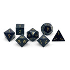 Blue Sandstone - 7 Piece RPG Set Gemstone Dice-Gemstone Dice-Norse Foundry-Gemstone Dice-Dungeons and Dragons Dice-Gem Dice-D&D Dice-Gaming Dice-Perfect for Tabletop RPGs-Dice Set