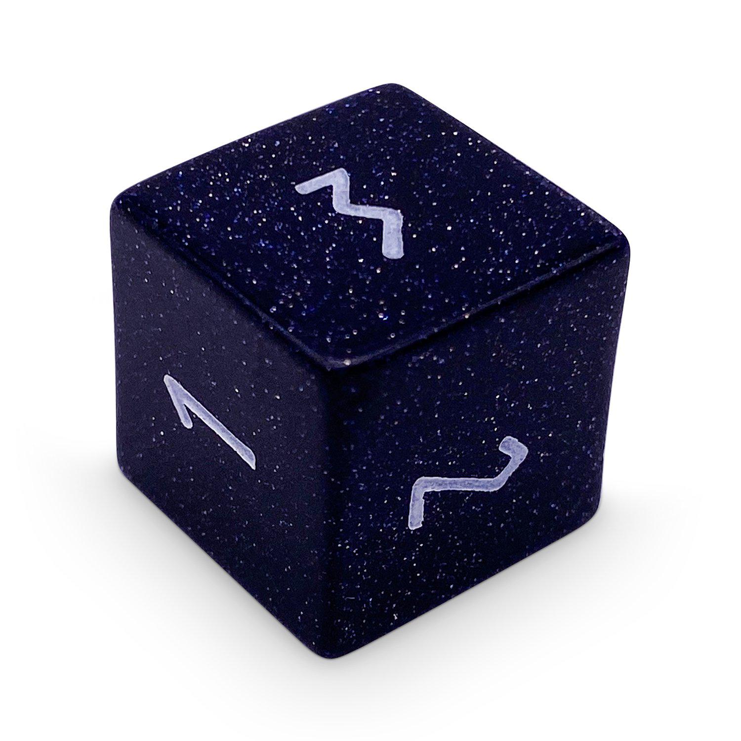 Blue Sandstone - Single D6 Gemstone Dice-Gemstone Dice-Norse Foundry-Gemstone Dice-Dungeons and Dragons Dice-Gem Dice DnD Dice-Gaming Dice-Perfect for Tabletop RPGs-D6