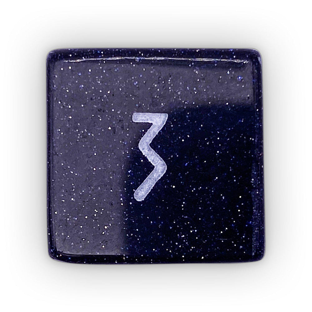 Blue Sandstone - Single D6 Gemstone Dice