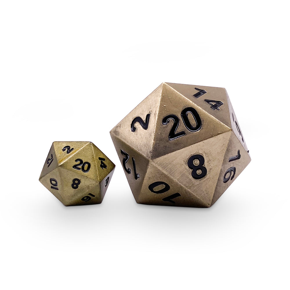 Bronze Dragon Scale - Boulder® 45mm D20 Metal Dice