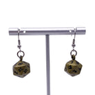Bronze Dragon Scale - Ioun Stone D20 Dice Earrings by Norse Foundry-Earrings-Norse Foundry-dungeons and dragons-d&d-dungeons & dragons-earrings-dnd accessories-dice earrings- d20 earrings