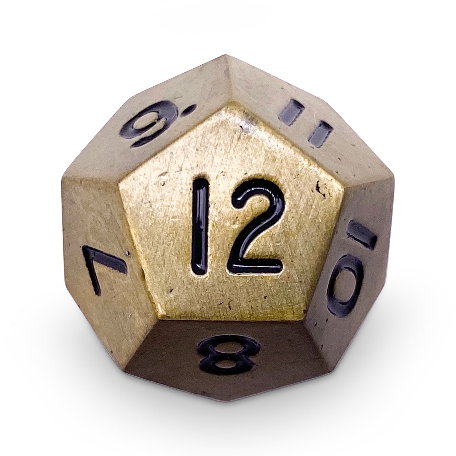 Single Alloy D12 in Bronze Dragon Scale by