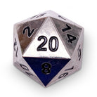 Chainmail Silver - Boulder® 45mm D20 Metal Dice-Zinc Alloy Dice-Norse Foundry-Norse Foundry-dungeons & dragons-d&d dice-rpg dice-d20-metal dice-d&d-45mm-oversize-boulder-perfect for tabletop rpgs