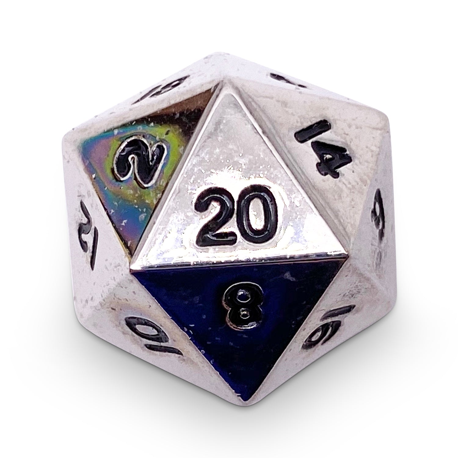 Single Alloy D20 in Chainmail by Norse Foundry