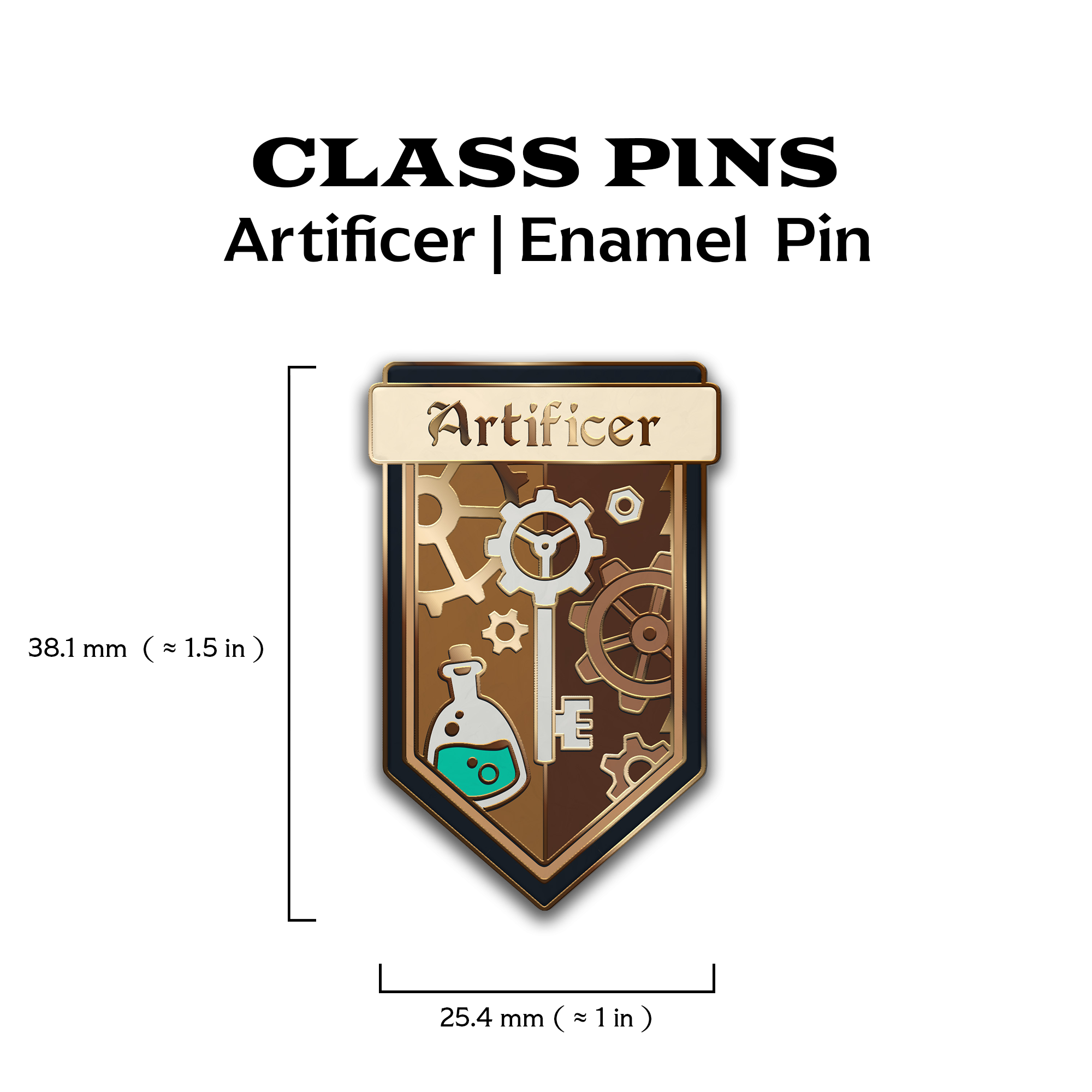 Class Pin - Artificer-Enamel Pin-Norse Foundry -d&d-dungeons & dragons-accessories-d&d pin-class pin-pin collections