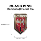 Class Pin - Barbarian-Enamel Pin-Norse Foundry -D&D Enamel Pin-D&D Pin-Dungeons and Dragons Enamel Pin-D&D Accessories