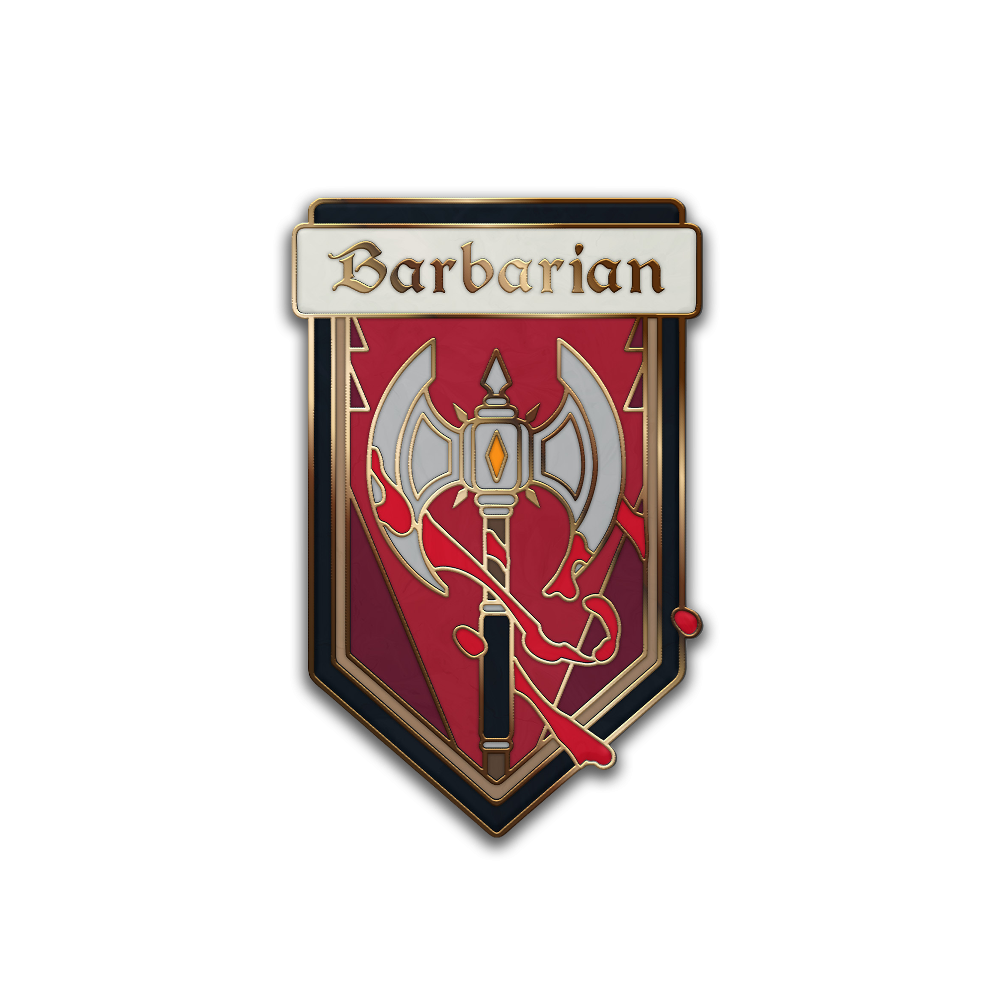 Class Pin - Barbarian-Enamel Pin-Norse Foundry -d&d-dungeons & dragons-accessories-d&d pin-class pin-pin collections
