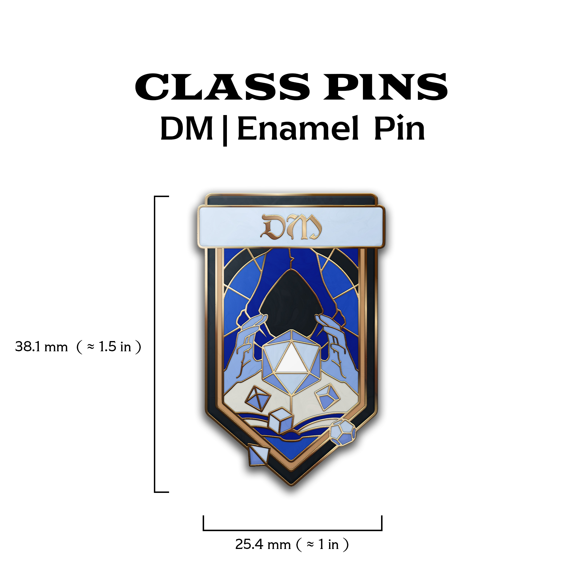 Class Pin - DM-Enamel Pin-Norse Foundry -D&D Enamel Pin-D&D Pin-Dungeons and Dragons Enamel Pin-D&D Accessories