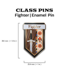 Class Pin - Fighter-Enamel Pin-Norse Foundry -D&D Enamel Pin-D&D Pin-Dungeons and Dragons Enamel Pin-D&D Accessories