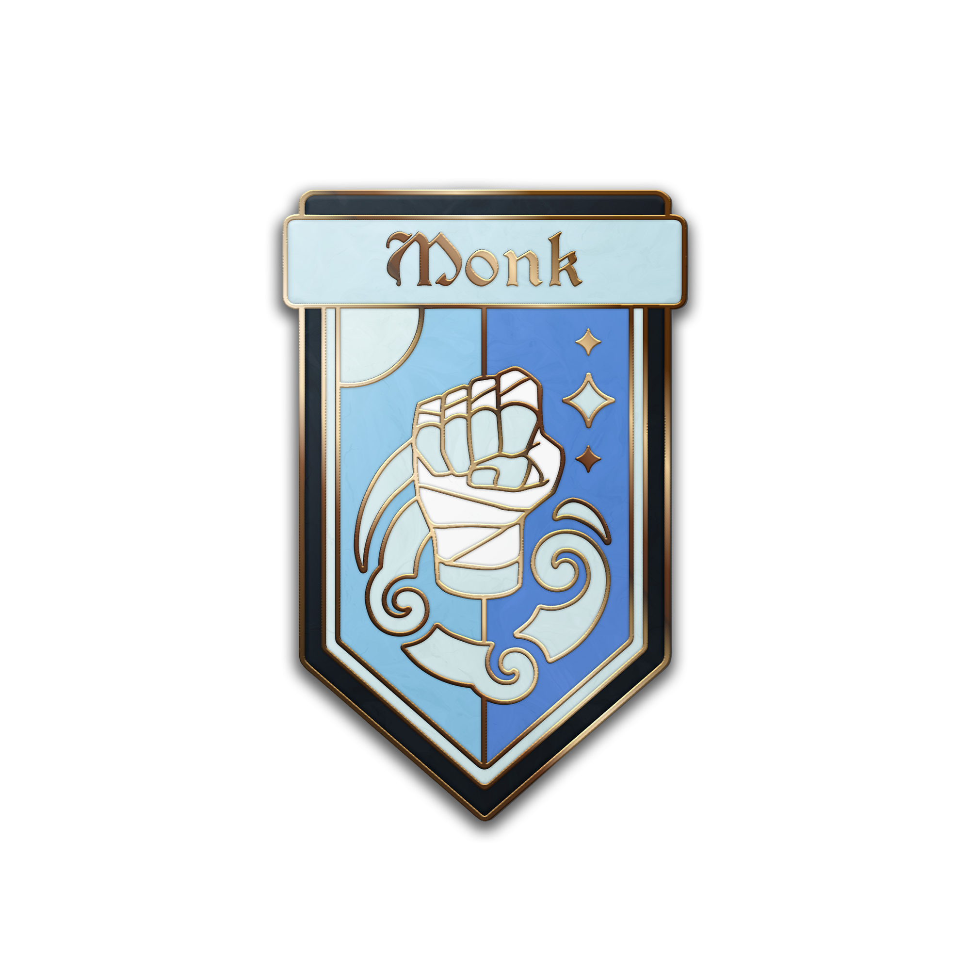 Class Pin - Monk-Enamel Pin-Norse Foundry -d&d-dungeons & dragons-accessories-d&d pin-class pin-pin collections