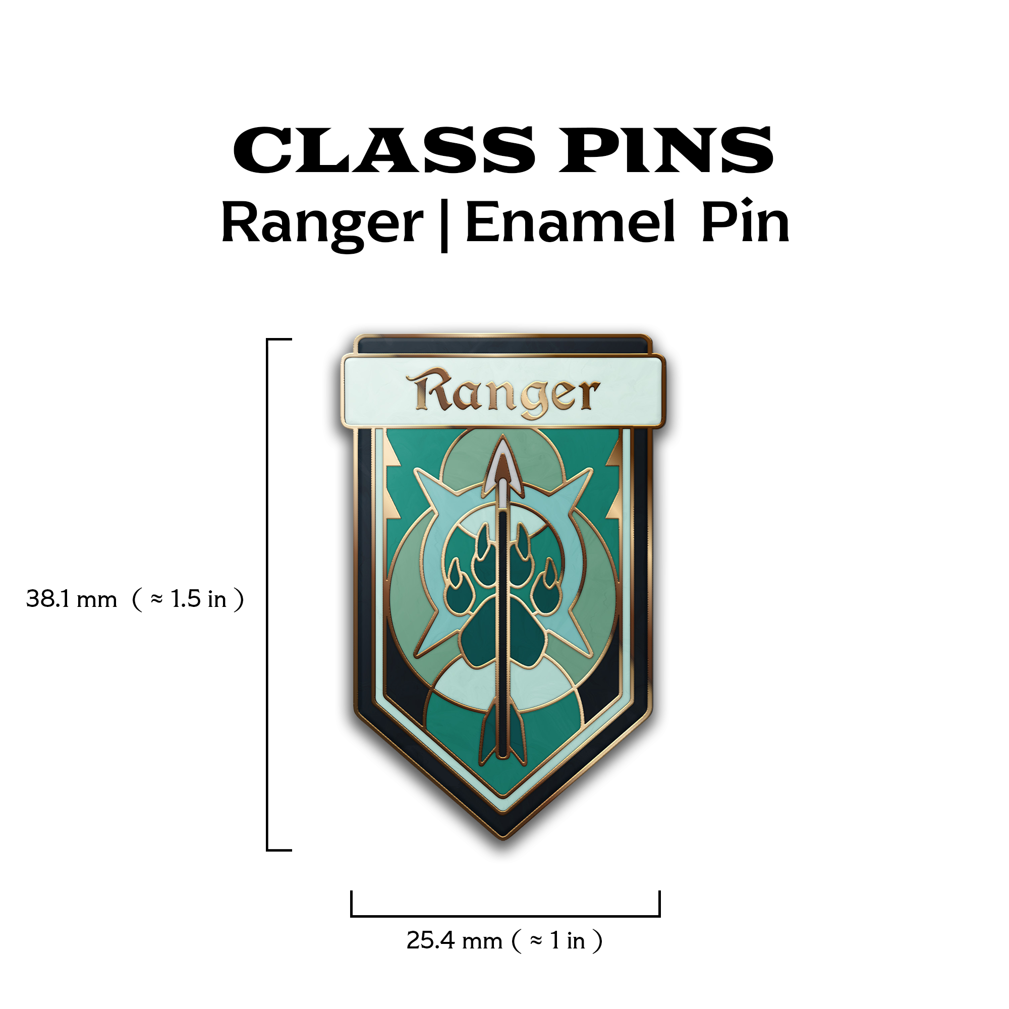 Class Pin - Ranger-Enamel Pin-Norse Foundry -D&D Enamel Pin-D&D Pin-Dungeons and Dragons Enamel Pin-D&D Accessories