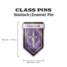 Class Pin - Warlock-Enamel Pin-Norse Foundry -d&d-dungeons & dragons-accessories-d&d pin-class pin-pin collections