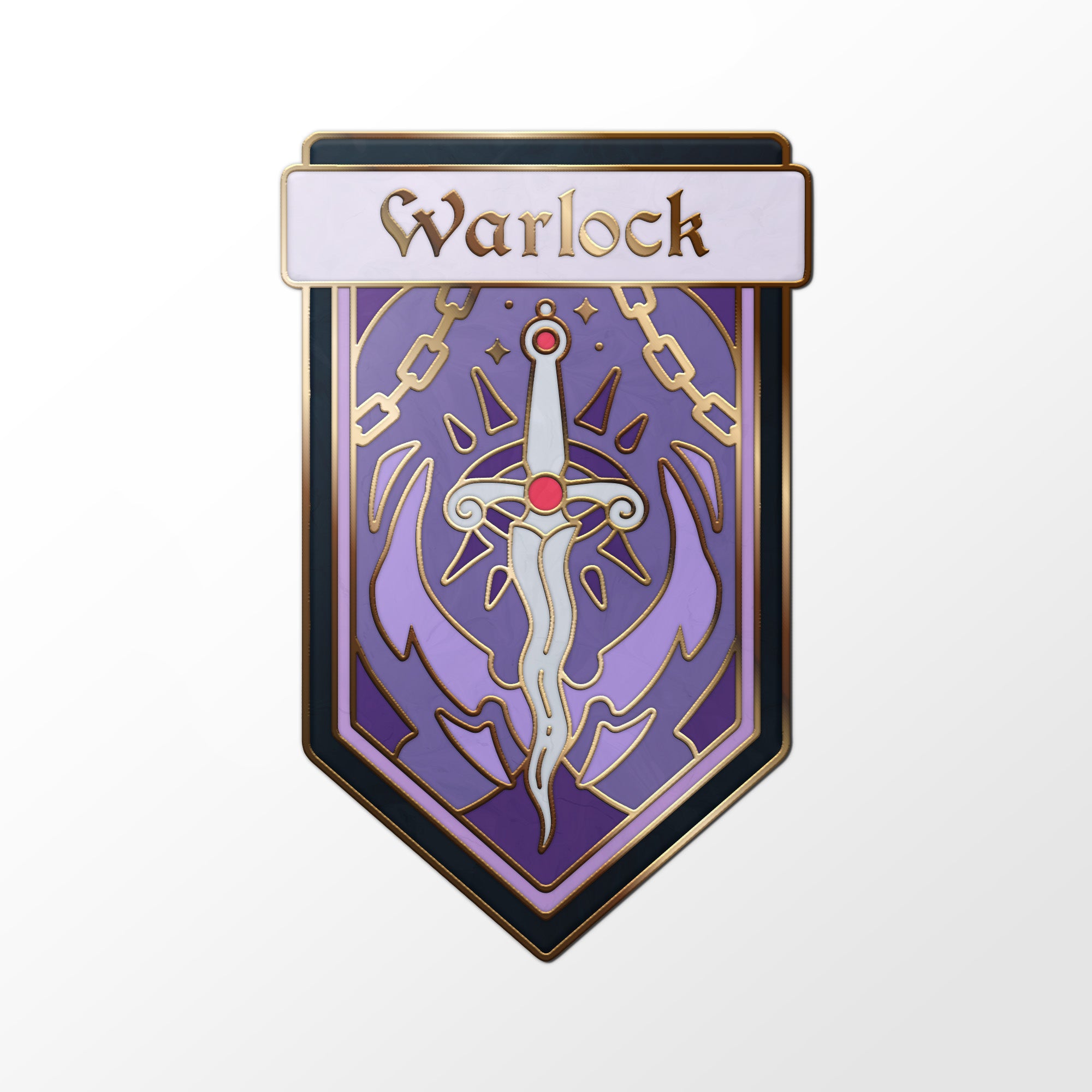 Class Pin - Warlock-Enamel Pin-Norse Foundry -d&d-dungeons & dragons-accessories-d&d pin-class pin-pin collections